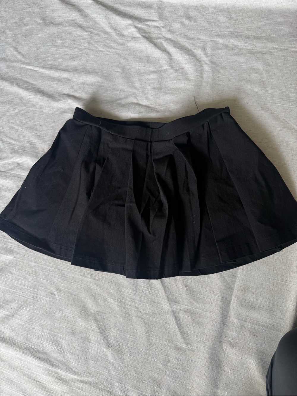Black Pleated Mini Skirt - Women's Classic Style